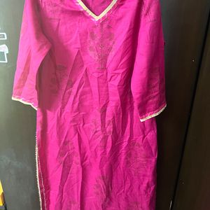 Pink Kurtha Ethnic Wear