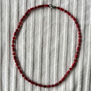 Vintage Red Stone Chain/ Necklace