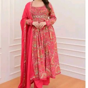 Huge SALE - Women Georgette Anarkali Suit Set