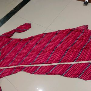 Lining Kurti And Pant With Slipper