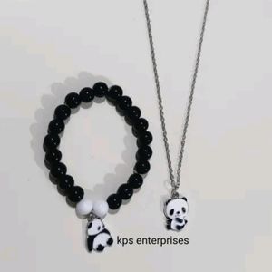 Panda Braclet With Chain