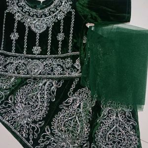 1-2 Years Green Lehenga Choli