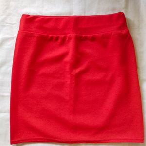 Red Short Pencil Skirt