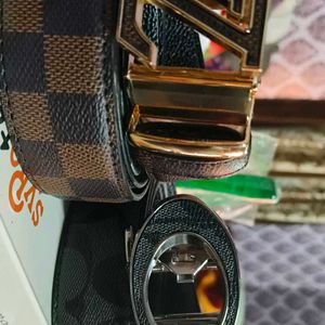 Combo Of Two Formal And Casualwear Belts For Men