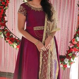 Purple dress/ Chudidar