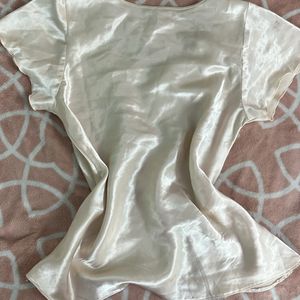 grandma satin top for lounge or sleepwear