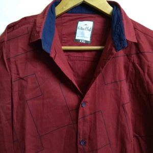 Maroon Cotton Shirt