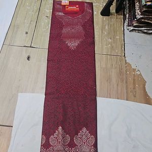 Woolen Jari Suit With Print Salwar Ans Stole