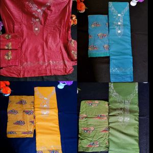 PICK ANY EMBROIDERED DRESS MATERIAL IN 740 RS.