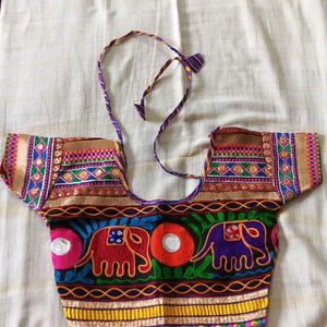 Purple Multicolored Laheriya Chaniya Choli Set