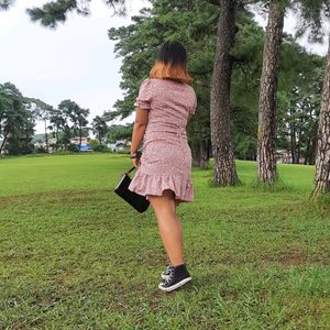 Pink Floral Party Dress