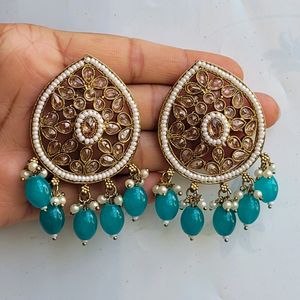 Rama Green Kundan Earring Set