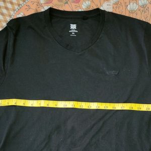 Rivers Brand Black Half sleeve T-shirt V-neck