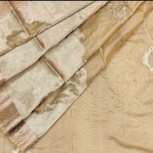 Golden Banarasi Silk Saree