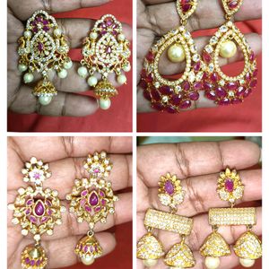 Full Ad Stones Earings