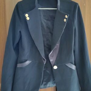 blue. Crossed Blazer