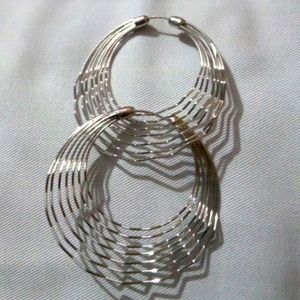 SILVER ROUND SHAPE EARRINGS