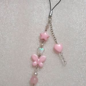 Combo Of 2 Pink Butterfly Mobile Charm