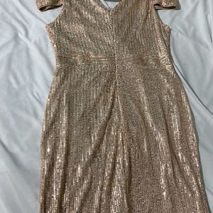 Gold Sequinned Cocktail Dress