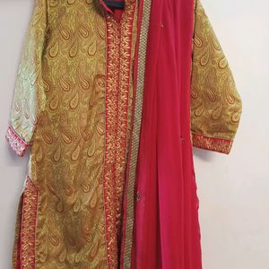 3 Piece Set Kurta , Ghagra , Dupatta