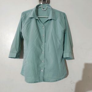 Teal Green Formal Shirt Size L