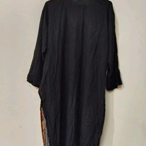 Black Printed Kurta Like New Plus Size