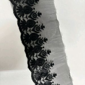 Black Chikankari Lace 5 Meter