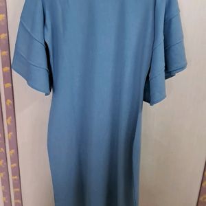 PURVAJA:Size(M):TURQUOISE BLUE DRESS