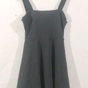 Black Flared Sleeveless Frock