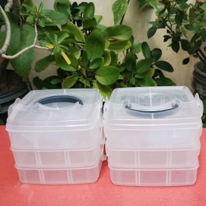 COMBO OF 2 PLASTIC JEWELLERY ORGANISERS