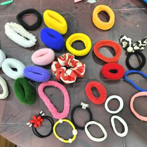 Set Of 15 Hair Ribbon/ Scrunchies