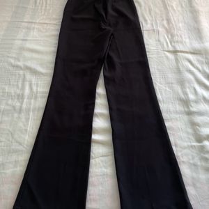 Black Formal Plus Casual Branded Highrise Trouser