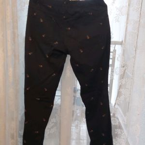 Max printed straight jeans with floral prints