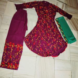 Plazzo Suit Set With Dupatta