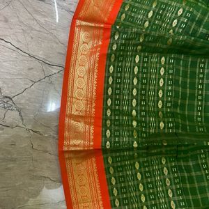 Beautiful Green Pattu Parikini/Pavadai/Lehenga