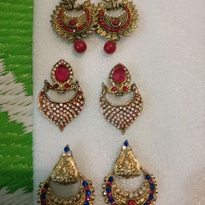 3 Party Wear Earrings