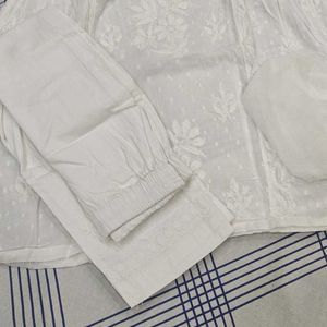 White Chaikkari Set 4-5 Year Girl