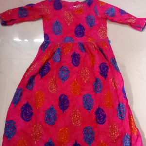 Anarkali Kurthi With 3/4 Th Sleeve,