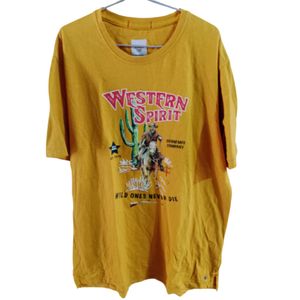 (Western Spirit) Print T-shirt For Men's