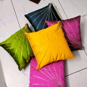 5 Pc Silk Cushion Covers