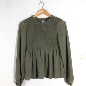 Olive Green Casual Top (Women’s)