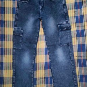 Cargo Blue Jeans For Men