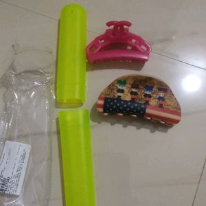 Hair Clips With Brush Box (Combo)