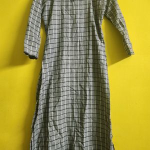 Grey Checks Kurti