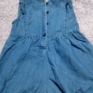 Denim Jumpsuit For Aged 0-6months