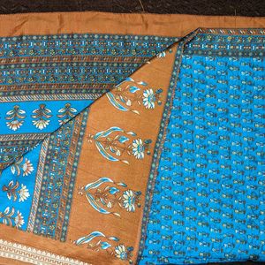 Daily Wear Blue Color synthetic Saree