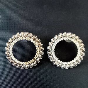 Oxidised Silver Earring