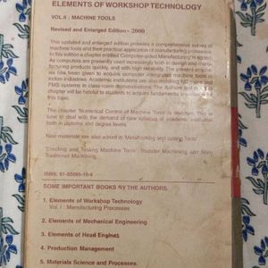 Elements Of Workshop Technology Vol II