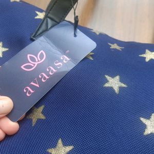 Avaasa Star ⭐ Printed With Tassels Tote Bag