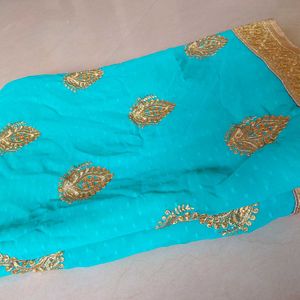 Kundan Work Saree